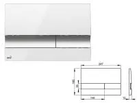 Кнопка для инсталляции (белый/хром-глянец), Alcaplast (M1720-1)
