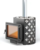 Чугунная печь для бани ЭТНА 18 (Панорама) "М"